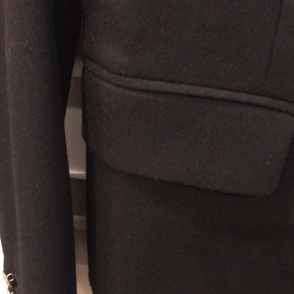 J Crew Wool Blend Blazer Womens 2 Black Gold Button Jacket Business Career Class - Picture 5 of 11